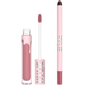 KYLIE Cosmetics Velvet Lipstick & Gloss and Liner HARMONY VELVET Set - Soft Pink